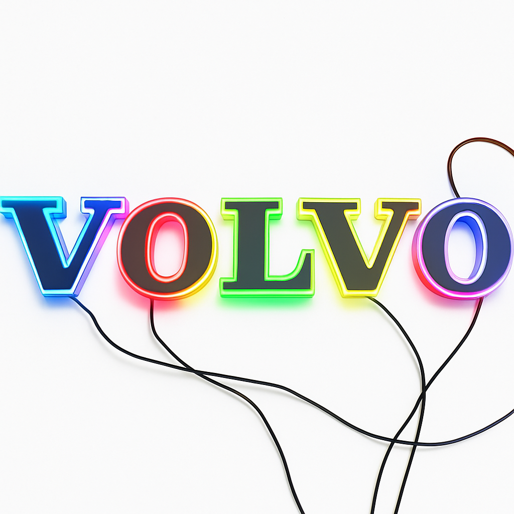 VOLVO用 LED発光エンブレム（24V対応）送料無料